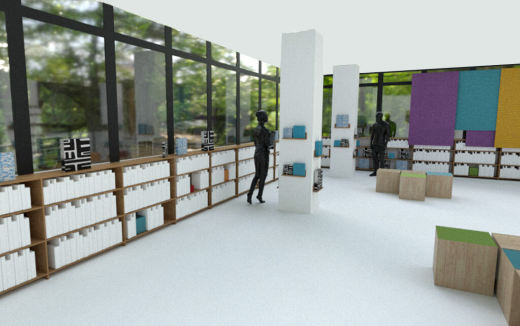 Diseño de interiores para la biblioteca municipal