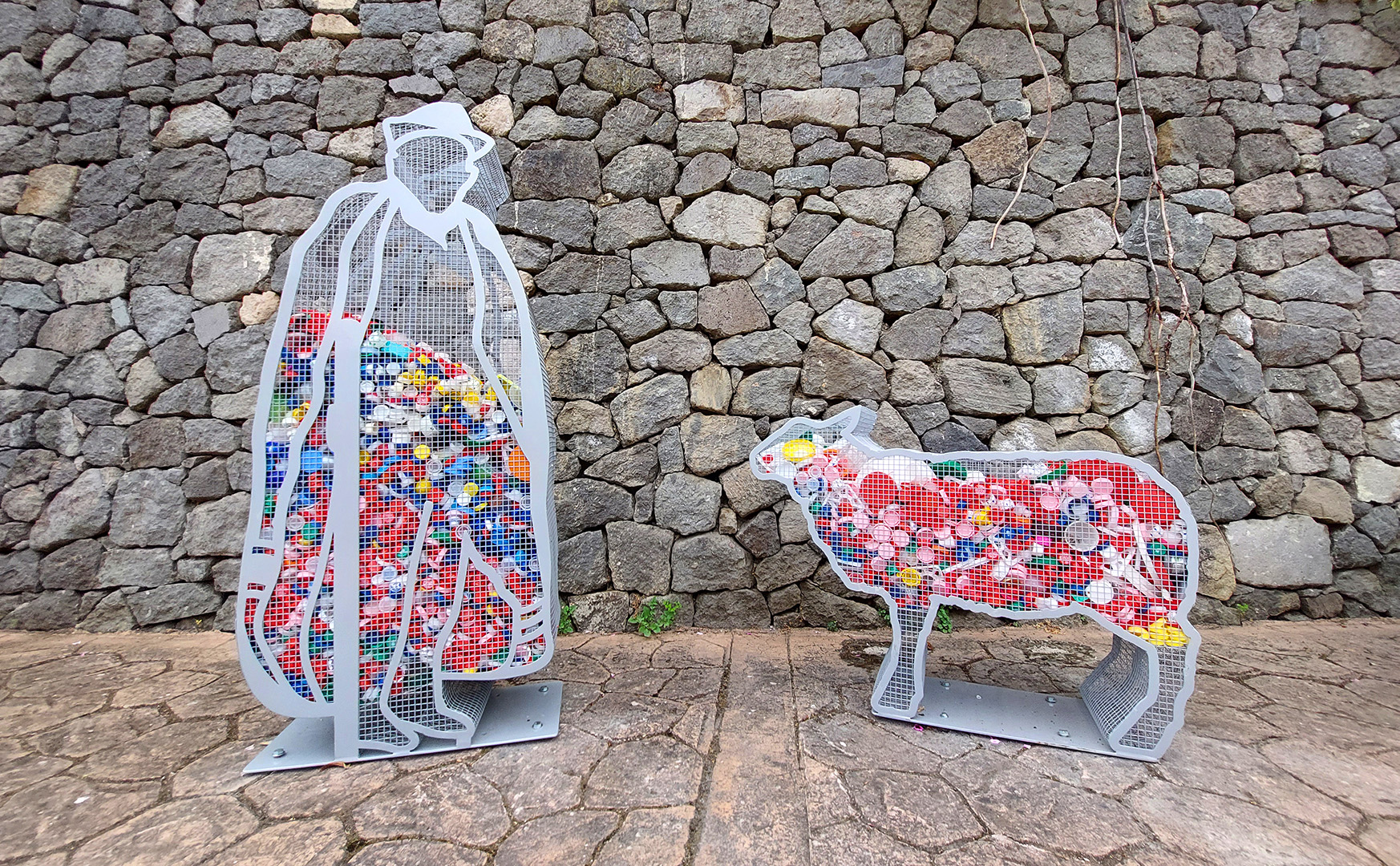 Contenedor de tapones inspirado en el pastoreo. Ubicado en el municipio de Moya, en Gran Canaria.