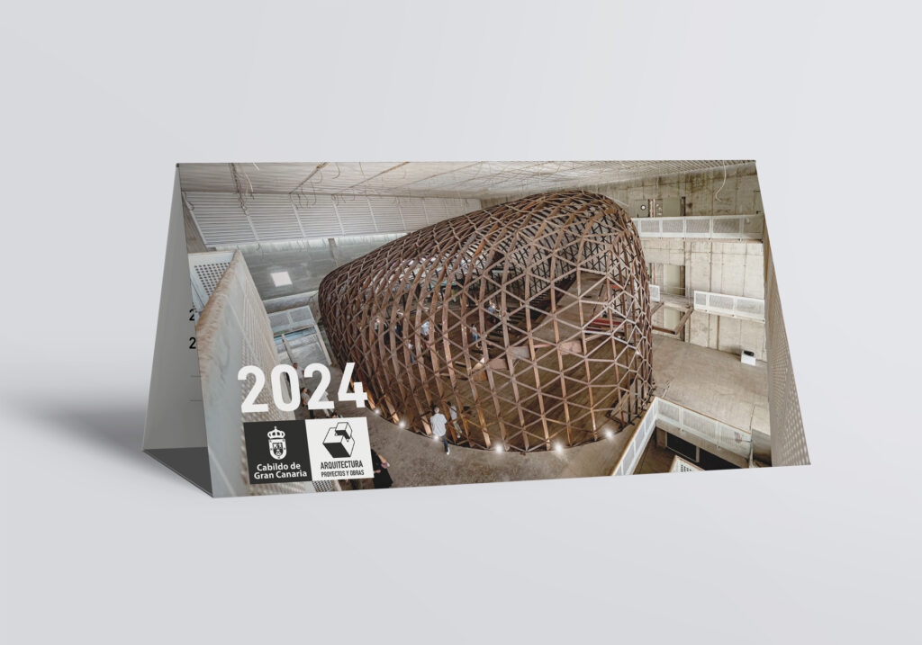 Diseño de calendario anual del 2024 para el Servicio de Arquitectura del Cabildo de Gran Canaria